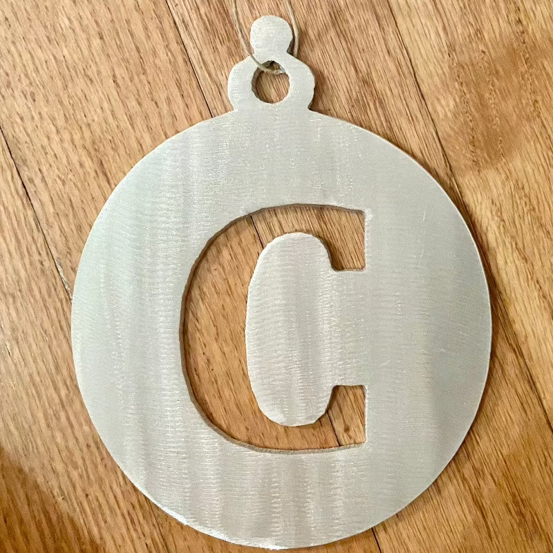 Round monogram ornament