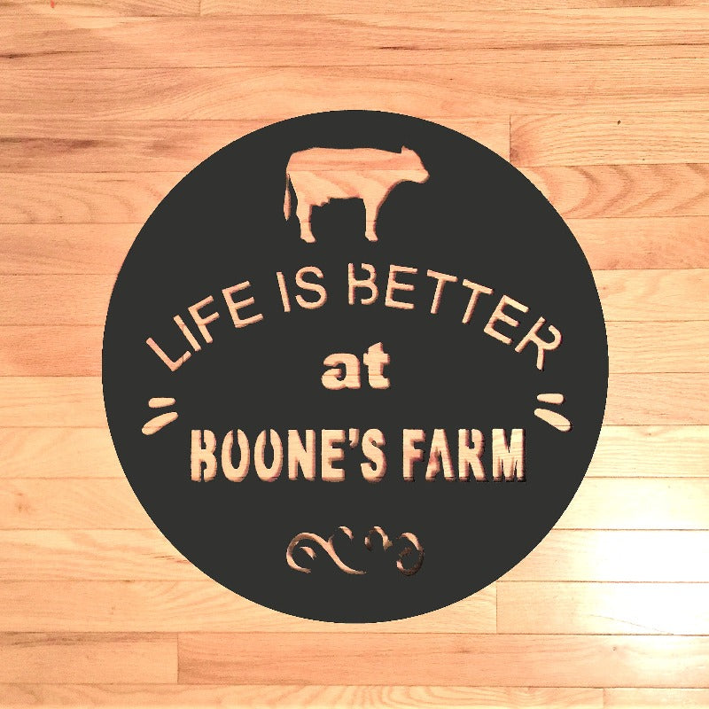 Life is better at the farm sign