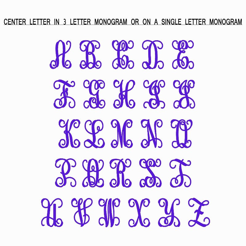 Round Single Letter Monogram