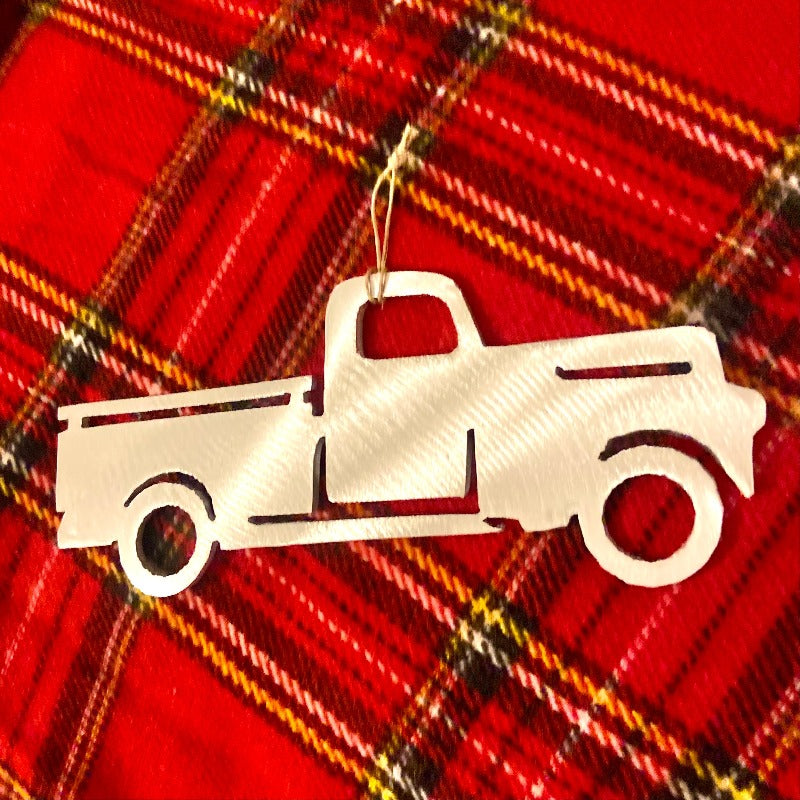 Aluminum Antique Truck Ornament