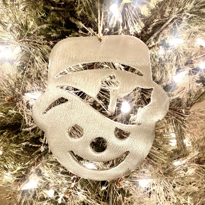 snowman ornament aluminum