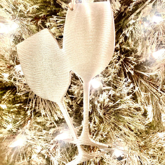 wine glass ornament
