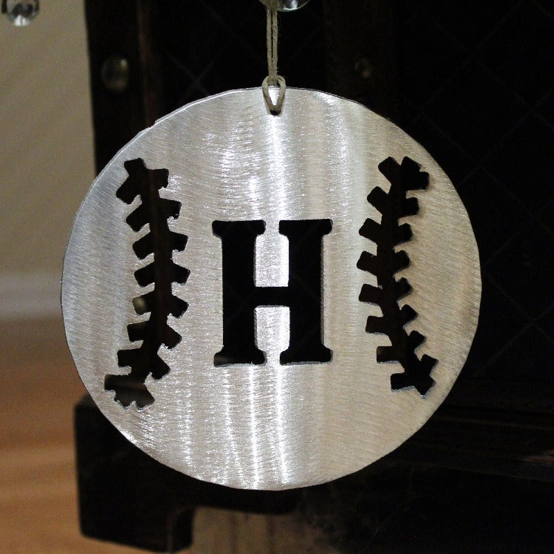 monogrammed baseball or softball ornament