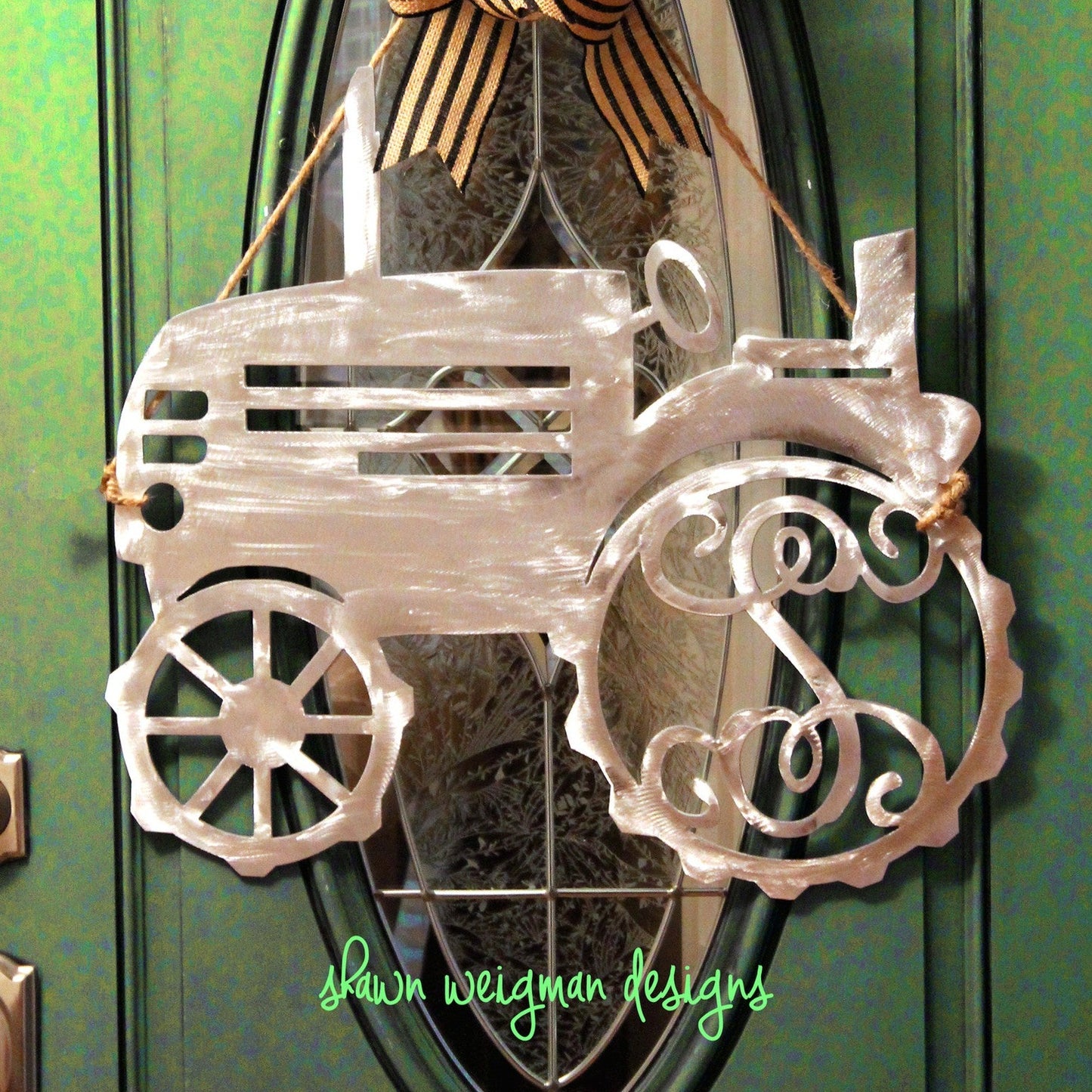 monogrammed tractor