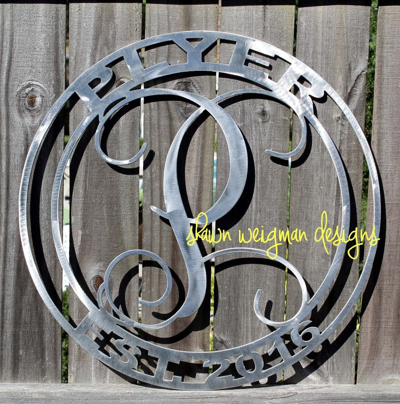 family established round monogram