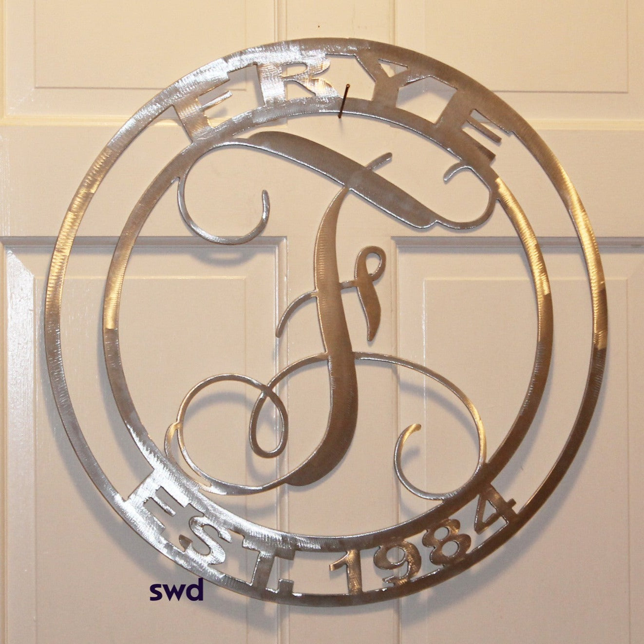 family established round monogram