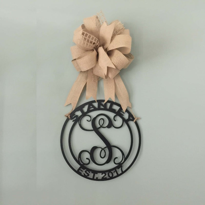 family established round monogram