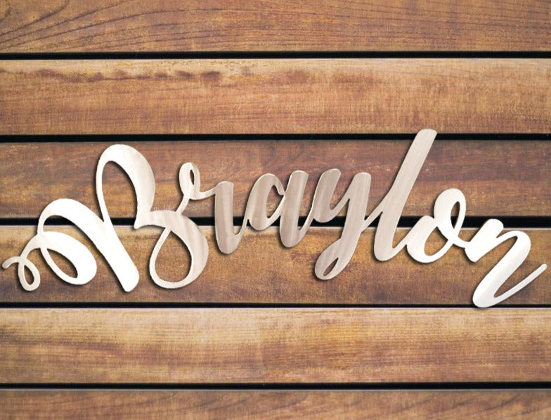 Curved nursery name sign