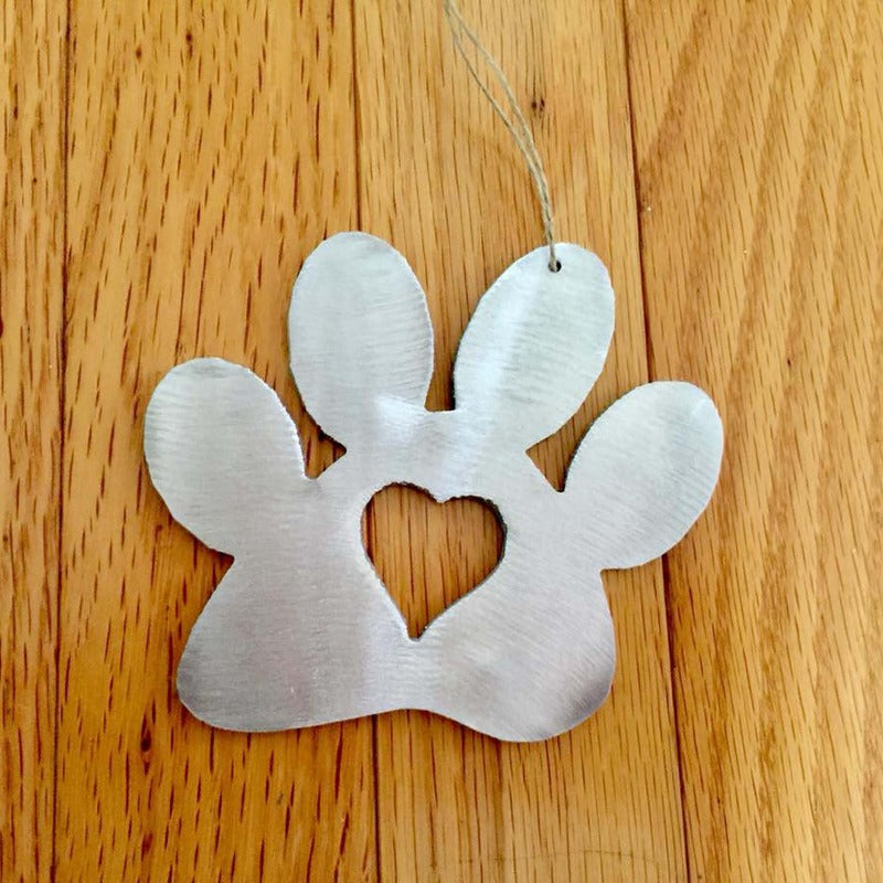dog paw ornament