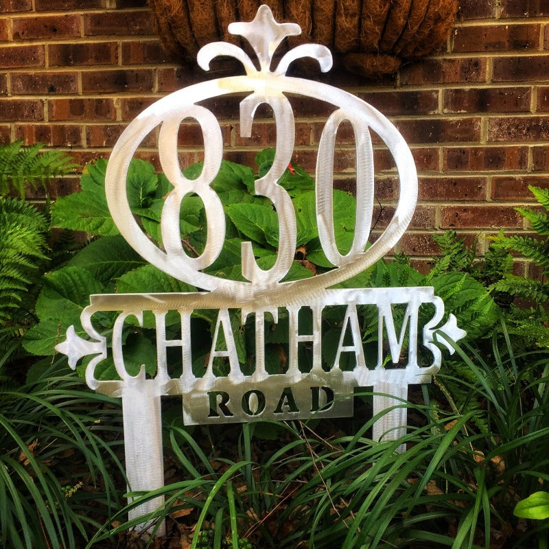 decorative address sign aluminum