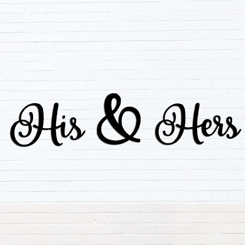 His & Hers sign