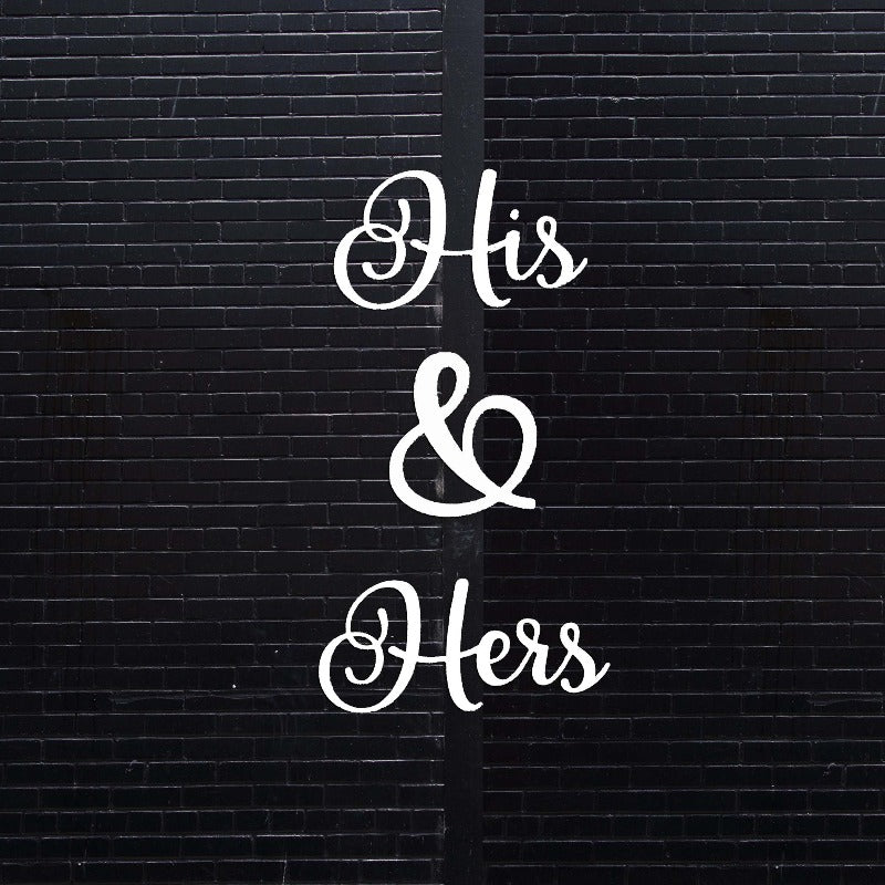His & Hers sign