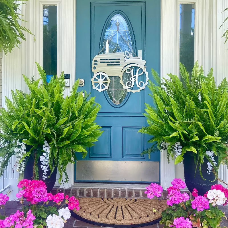 monogrammed tractor