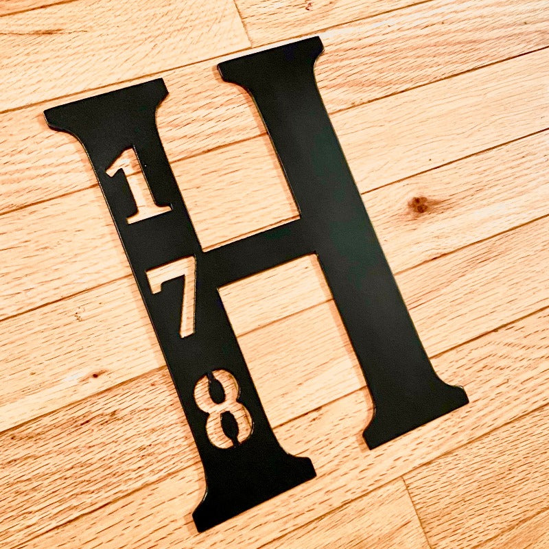 House monogram with street numbers