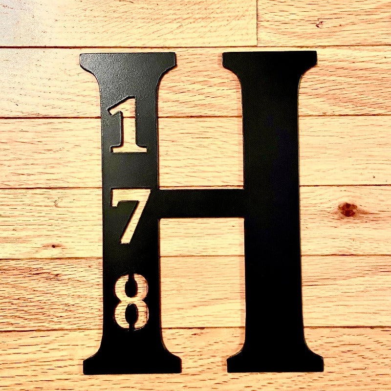 House monogram with street numbers