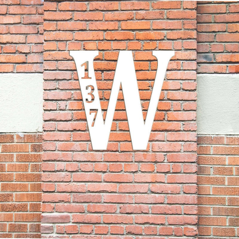 house monogram with street numbers