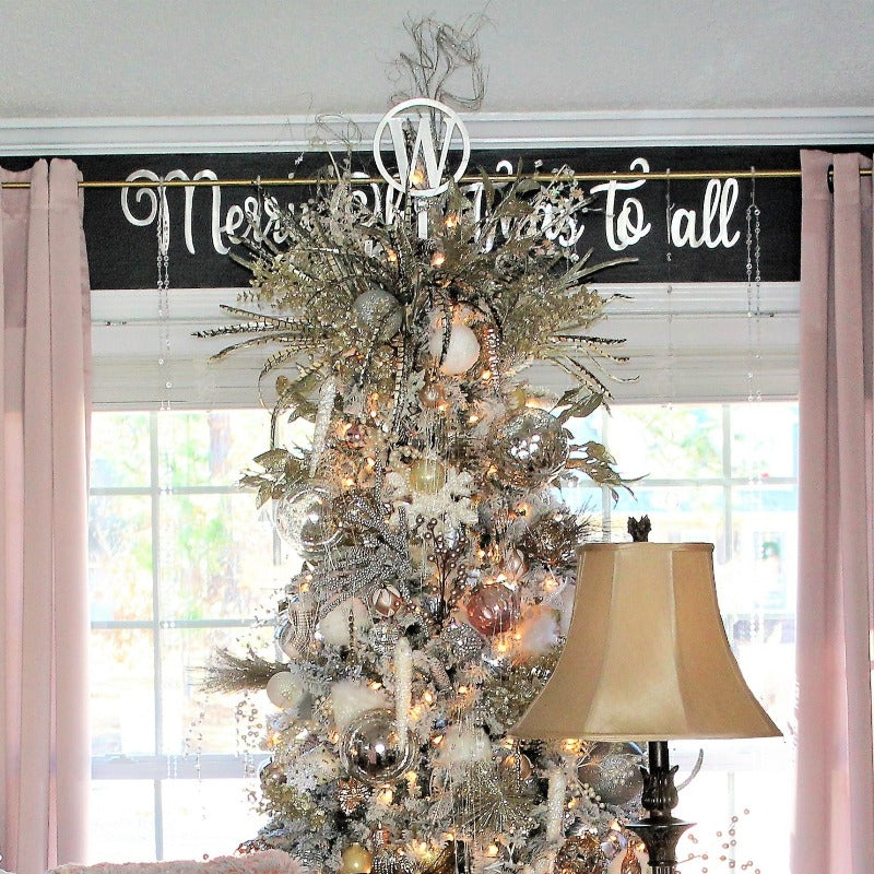 monogrammed tree topper 